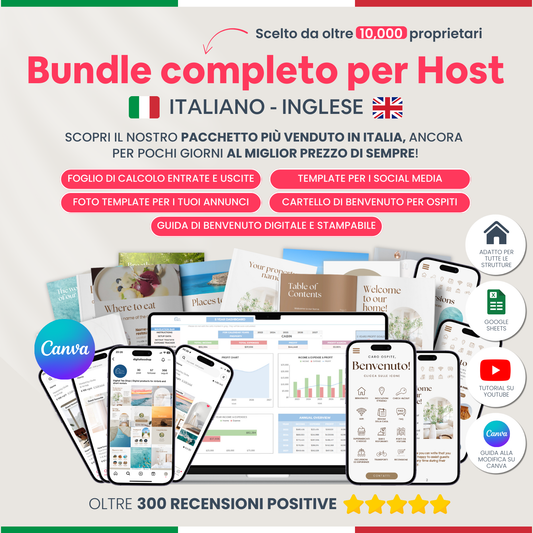Bilingual Airbnb Ultimate Bundle – English & Italian Edition - Digital Teo Shop