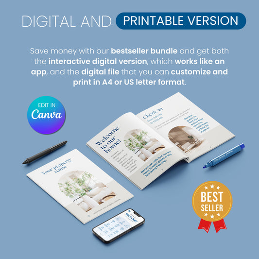 Airbnb Welcome Book Bundle Blue - Digital Teo Shop