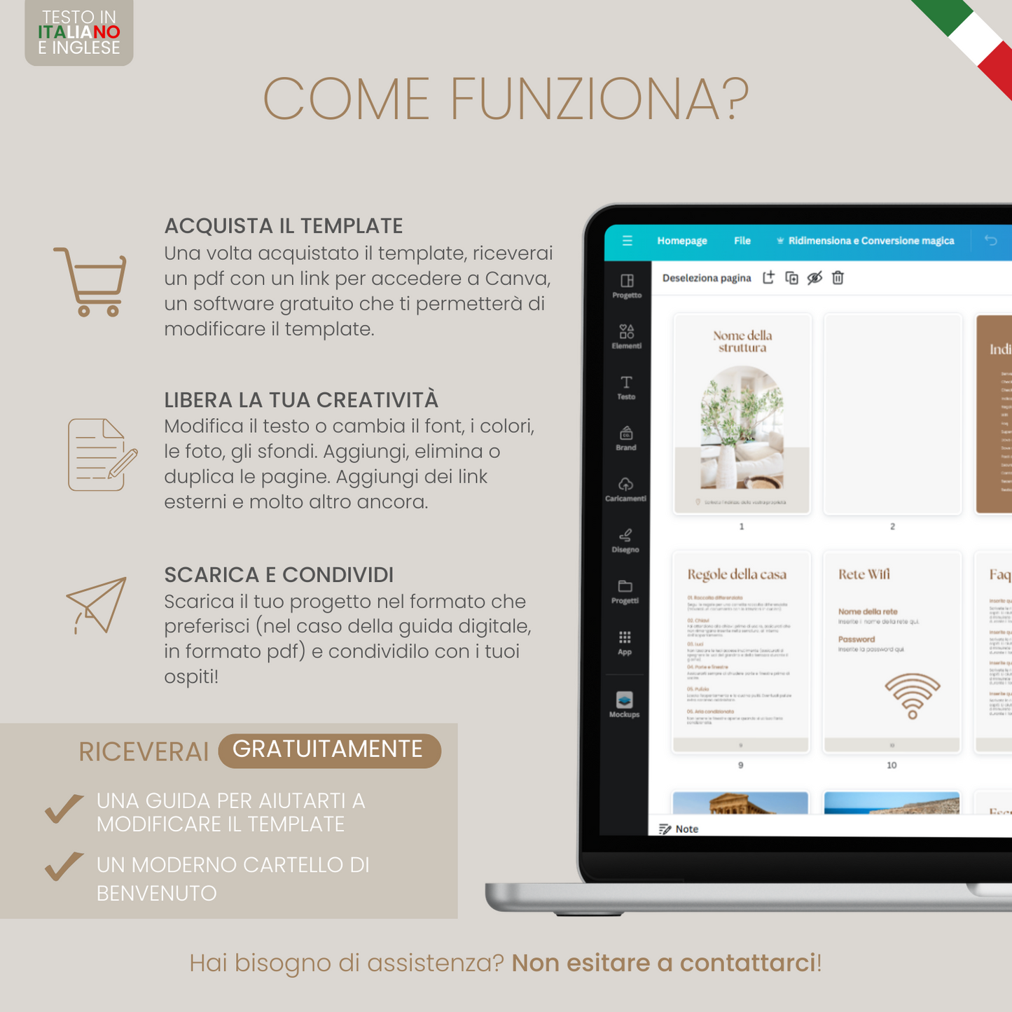 Bilingual Welcome Book – English & Italian Edition - Digital Teo Shop