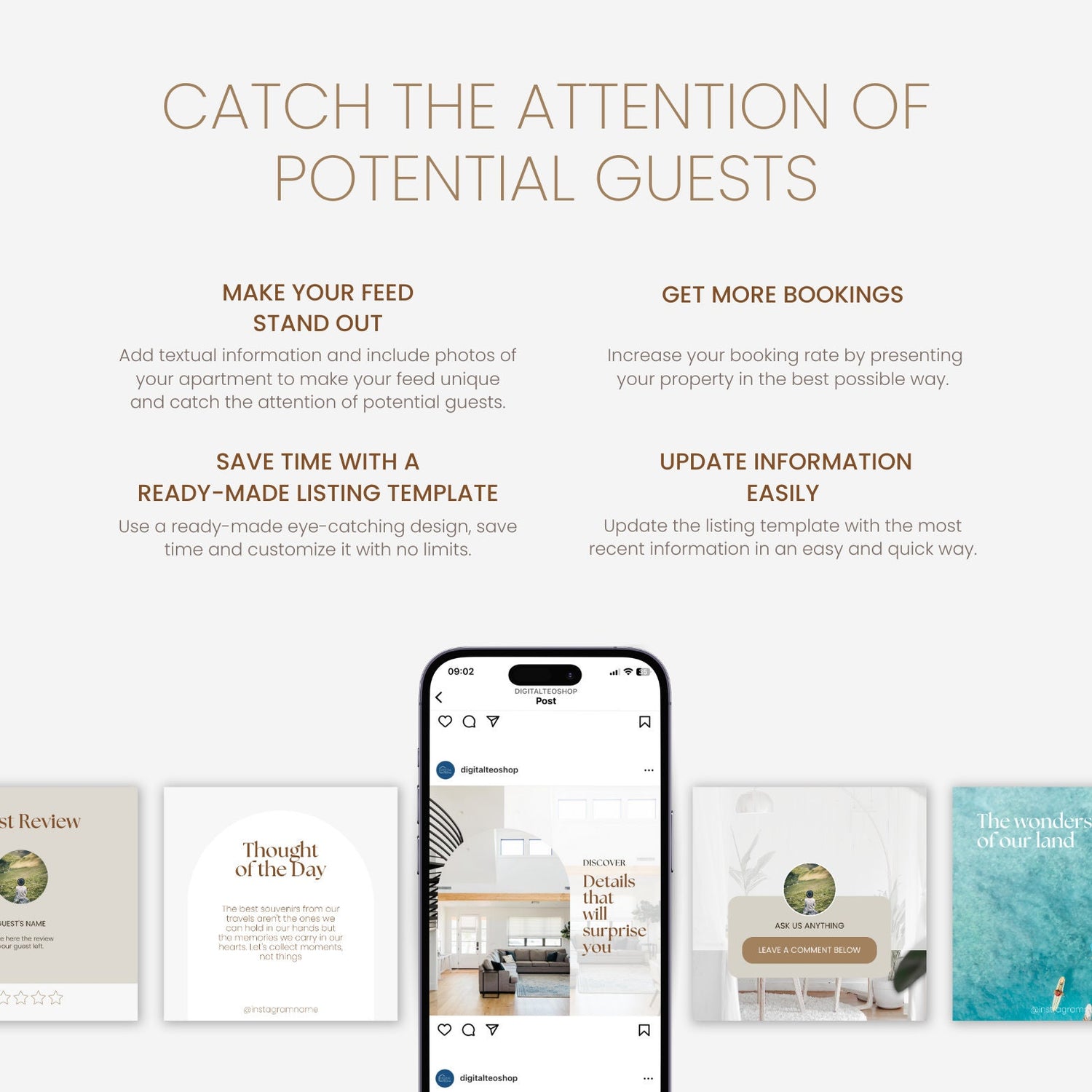 Airbnb Instagram Bundle Template - Digital Teo Shop