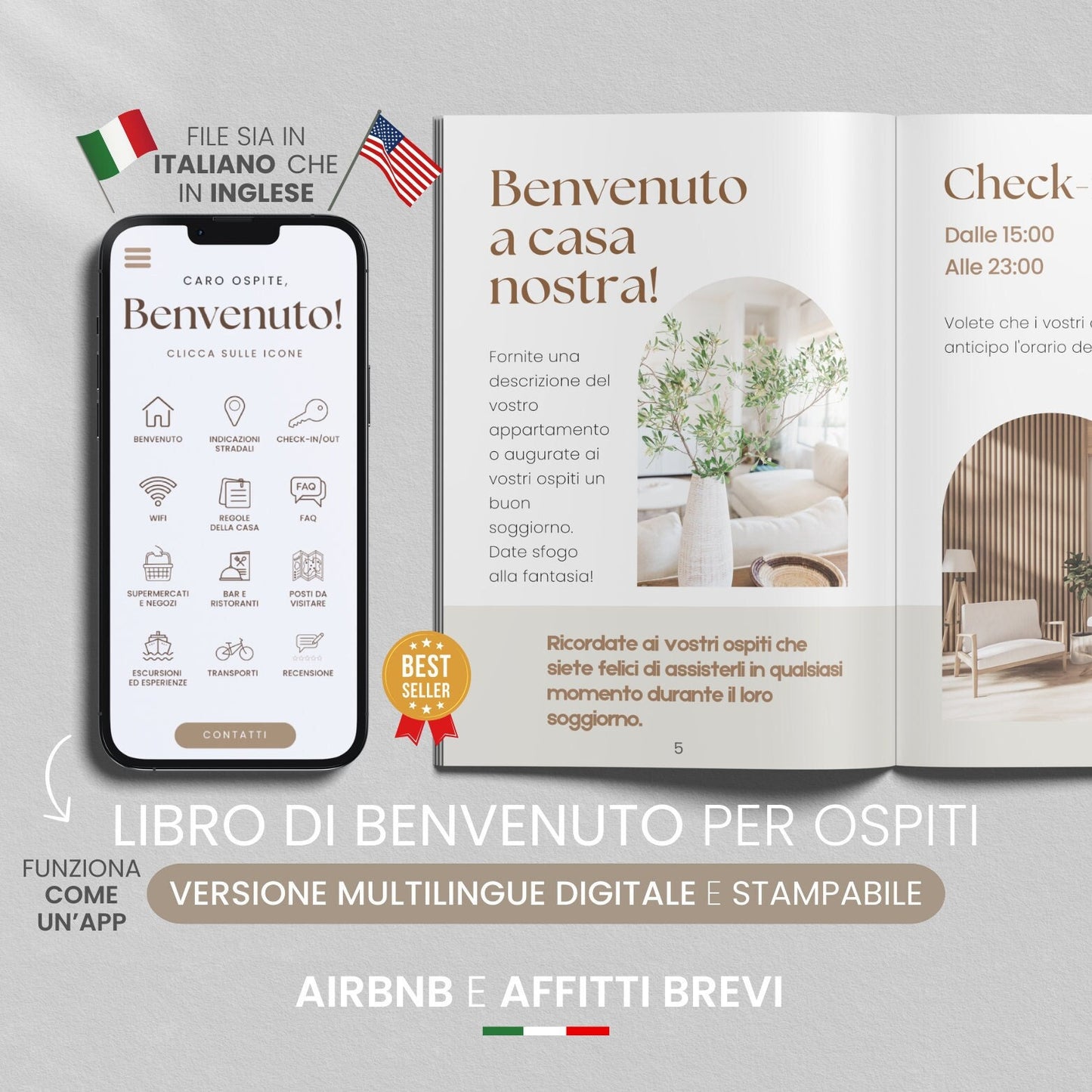 Bilingual Welcome Book – English & Italian Edition - Digital Teo Shop