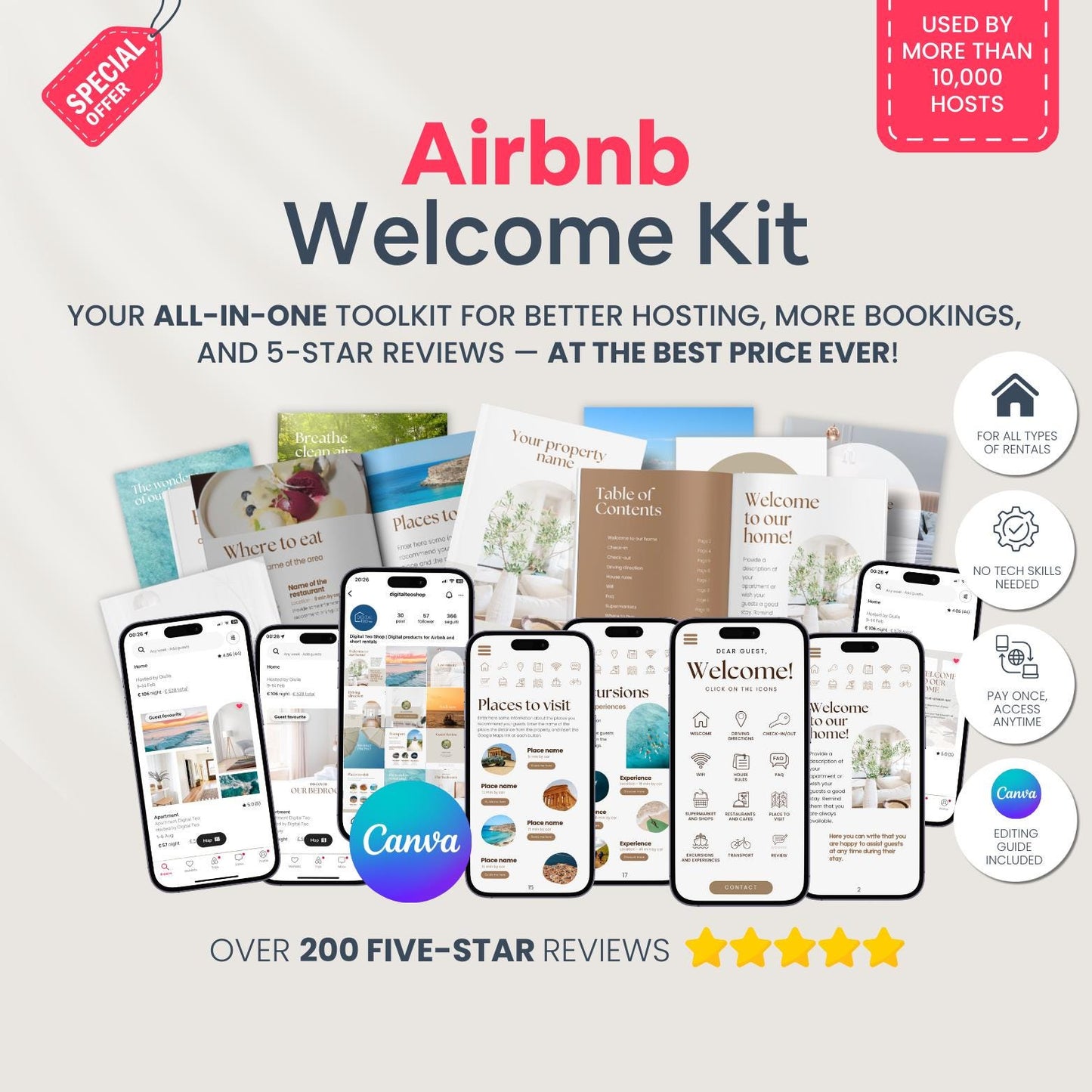 All-in-One Airbnb Welcome Kit - Digital Teo Shop