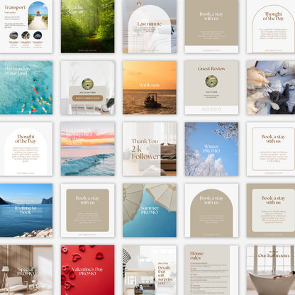 Airbnb Instagram Social Media Template - Digital Teo Shop